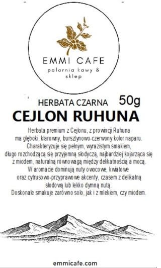 Cejlon Ruhuna herbata czarna liściasta 50g