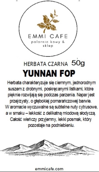 Yunnan FOP herbata czarna liściasta 50g